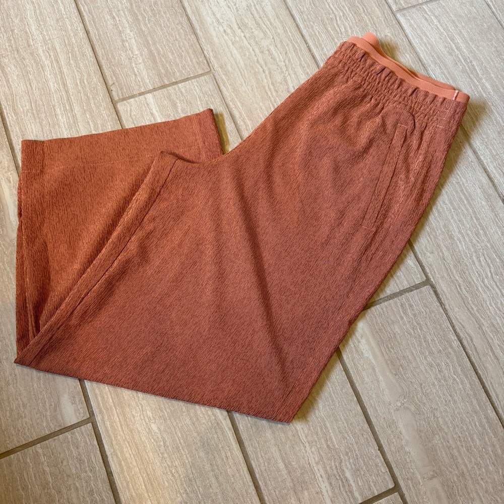 Athleta Burnt Orange Wide Leg Dress Pants